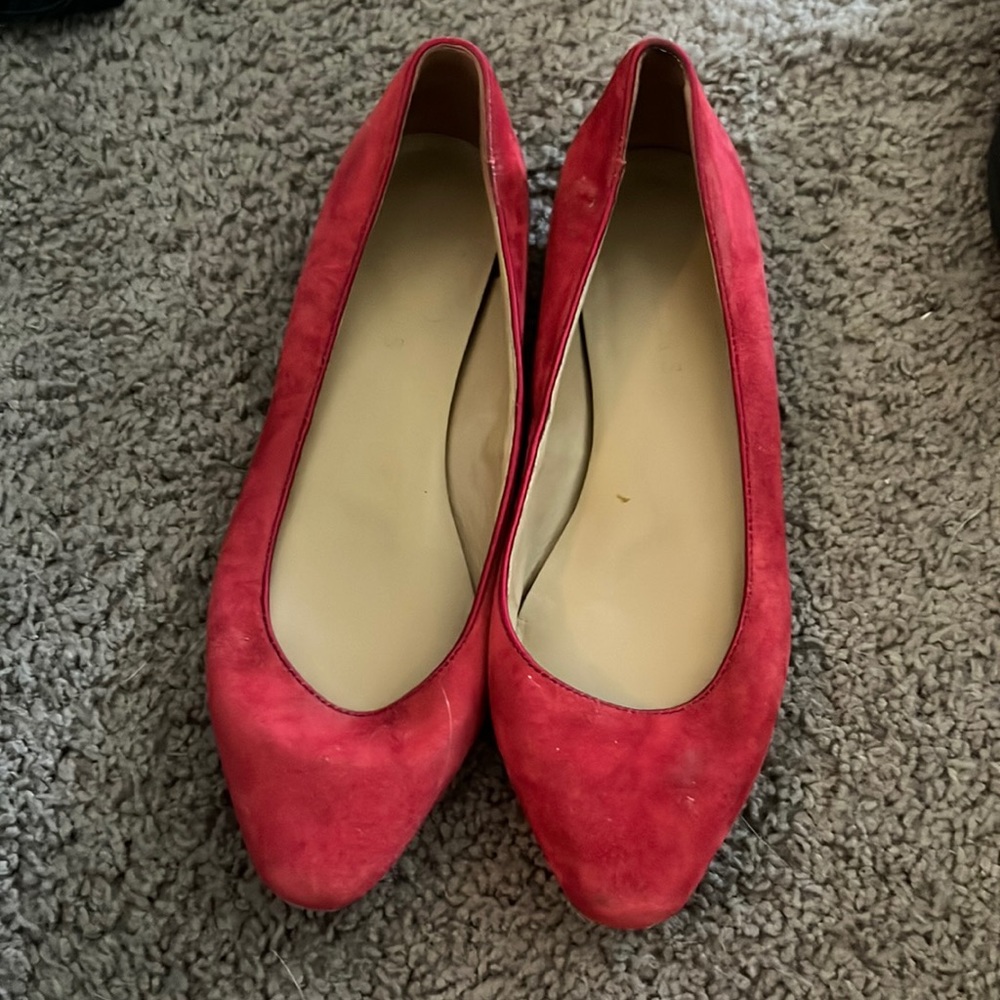 Talbots Red Suede Flats